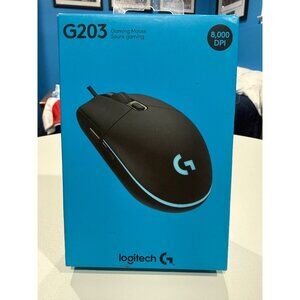 Logitech G203 Wired Gaming Mouse, 8,000 DPI, Rainbow Optical Effect LIGHTSYNC RG